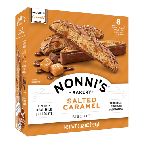 بسكويت إيطالي فاخر Nonni's بالكراميل المالح