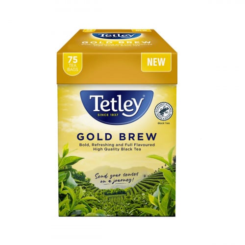 شاي أسود Tetley باللون الذهبي
