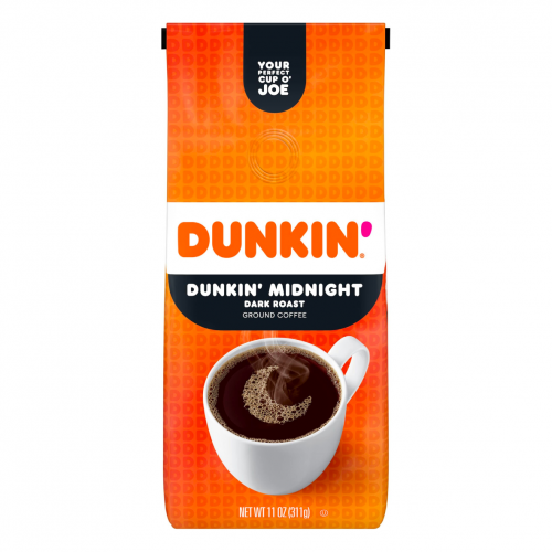 Dunkin' dark roast coffee