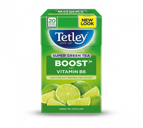 شاي أخضر سوبر Tetley بالليمون الأخضر
