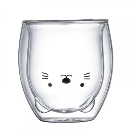 Cat double shot glass
