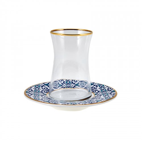 طقم استكانات شاي تركي Blue Grain