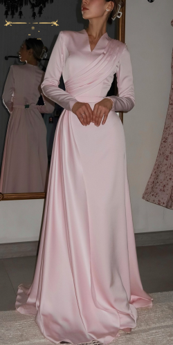 فستان سهرة - وردي