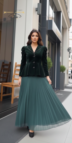 تيور مخمل - أخضر غامق