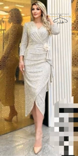 فستان سهرة - بيج