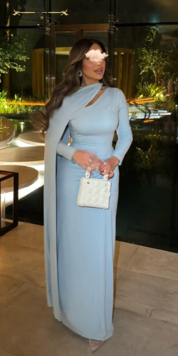 فستان سهرة - سماوي