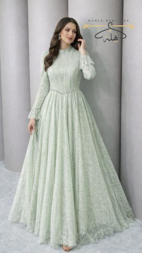 فستان سهرة - أخضر باستيل