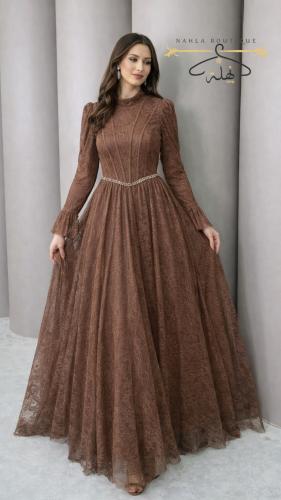 فستان سهرة - بني