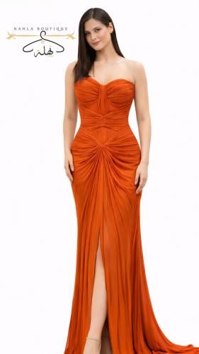 فستان سهرة - برتقالي