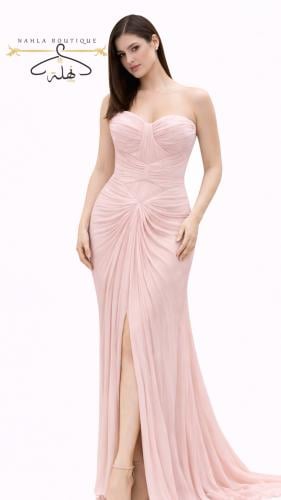 فستان سهرة - وردي