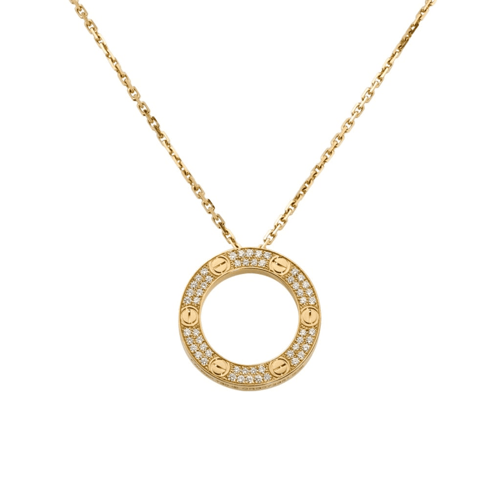 سلسال كارتير مرصع بالماس من مجموعة الحب