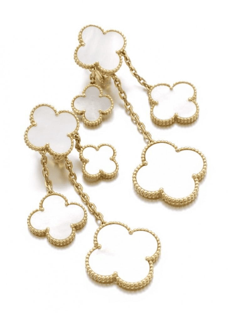 حلق فان كليف الامبرا 4 وردات ابيض