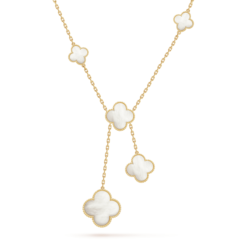 سلسال فان كليف ابيض 6 وردات