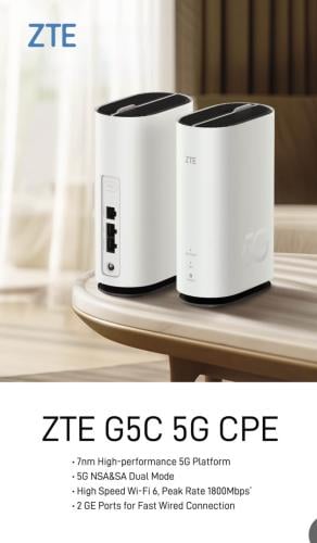 راوتر منزلي ZTE G5C 5G CPE (الجيل الخامس الفائق)