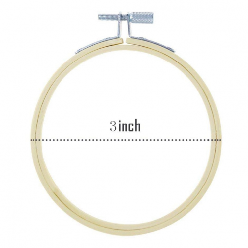 طارة تطريز 3 انش خشب بامبو 8سم