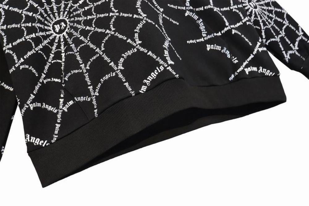 Palm Angels spider web print hoodie