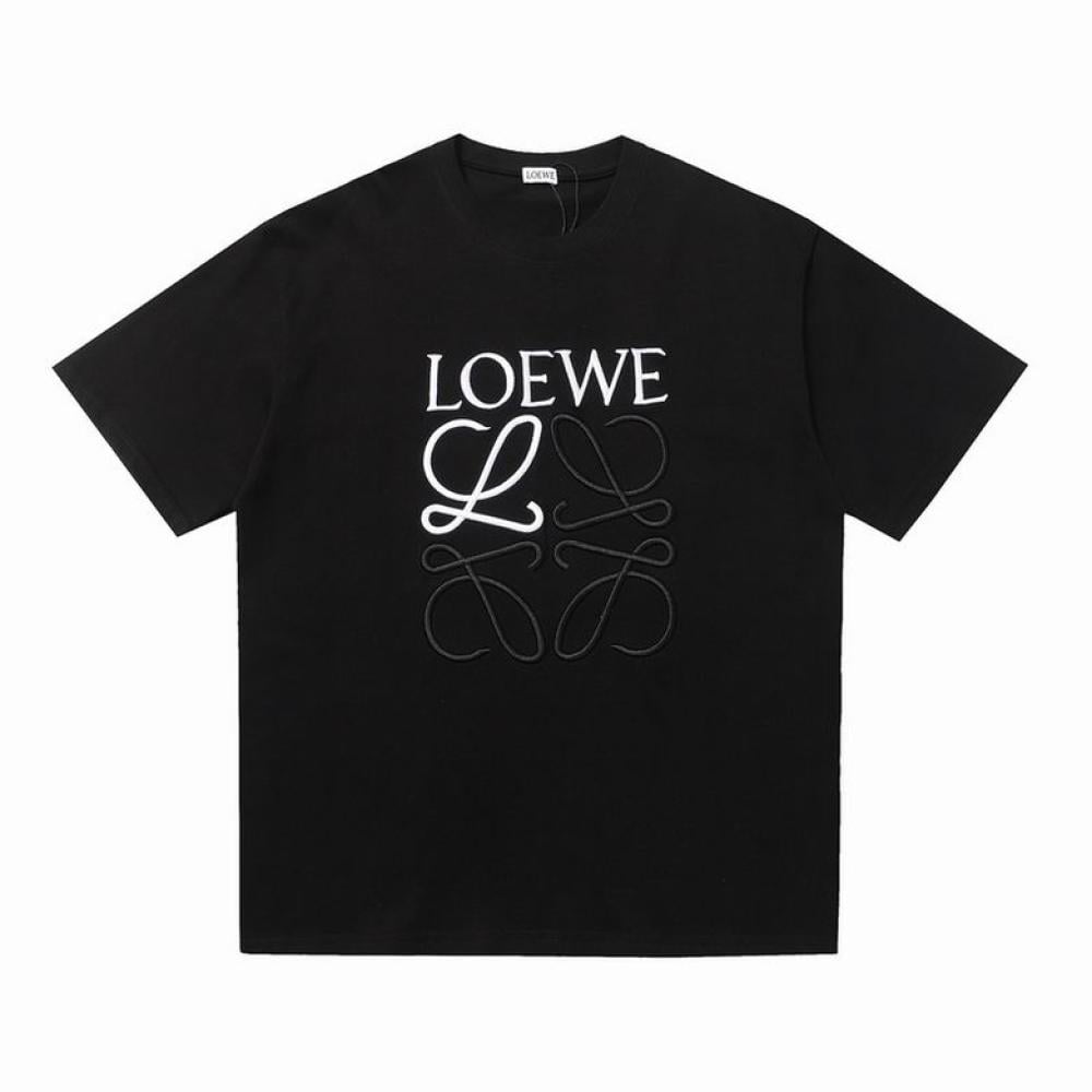 Loewe Logo Embroidered Crewneck T-Shirt