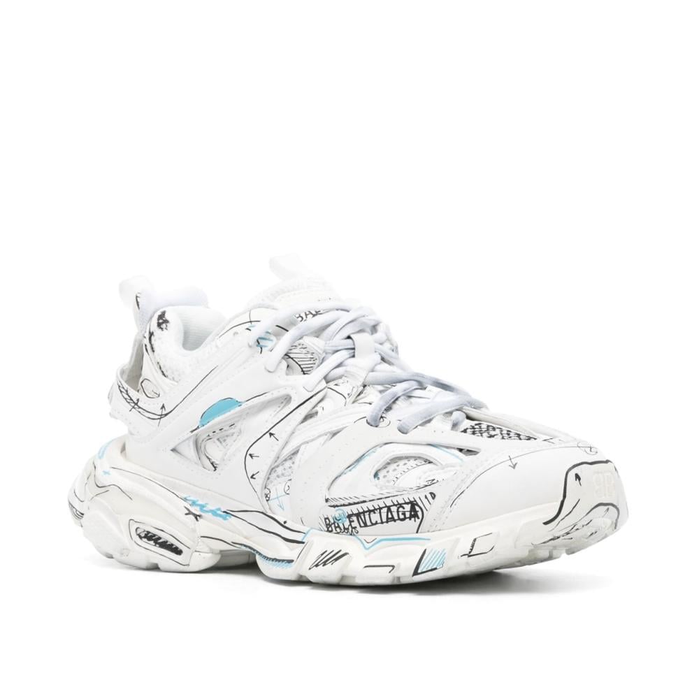 BALENCIAGA Track logo-detailed mesh and rubber sneakers