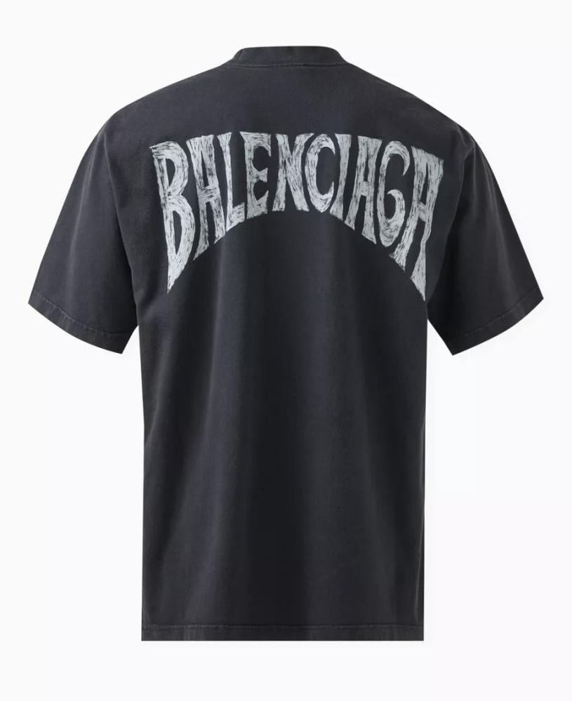 送料込+BALENCIAGA+Paris Moon Double Front Tシャツ ホワイト の ウィメンズ PARIS MOON DOUBLE FRONT ロング