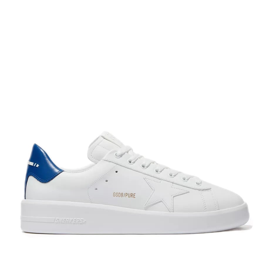 White Purestar sneakers with green heel tab - متجر هـبـه