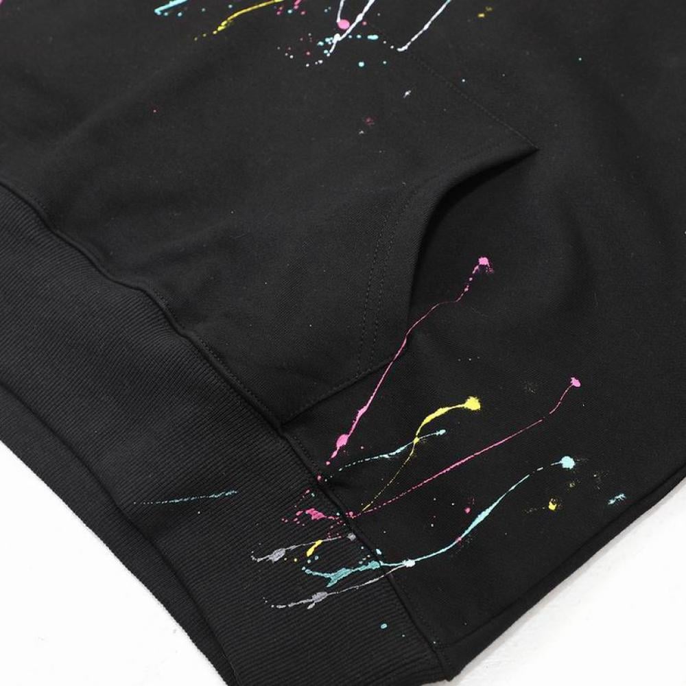 Palm Angels Painted Palm Tree Hooded Sweatshirt