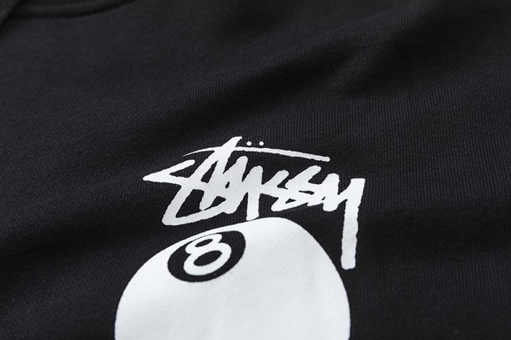 STUSSY Test Strike Fleece Hoodie Black