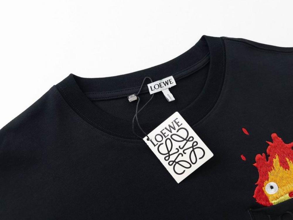 Loewe Logo Embroidered Crewneck T-Shirt Size:(XS)
