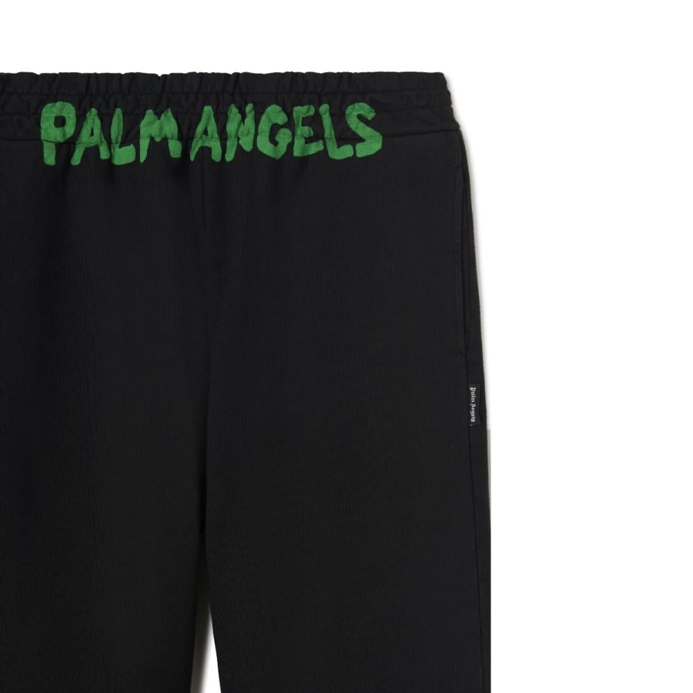 PALM ANGELS Black Printed Sweatpants