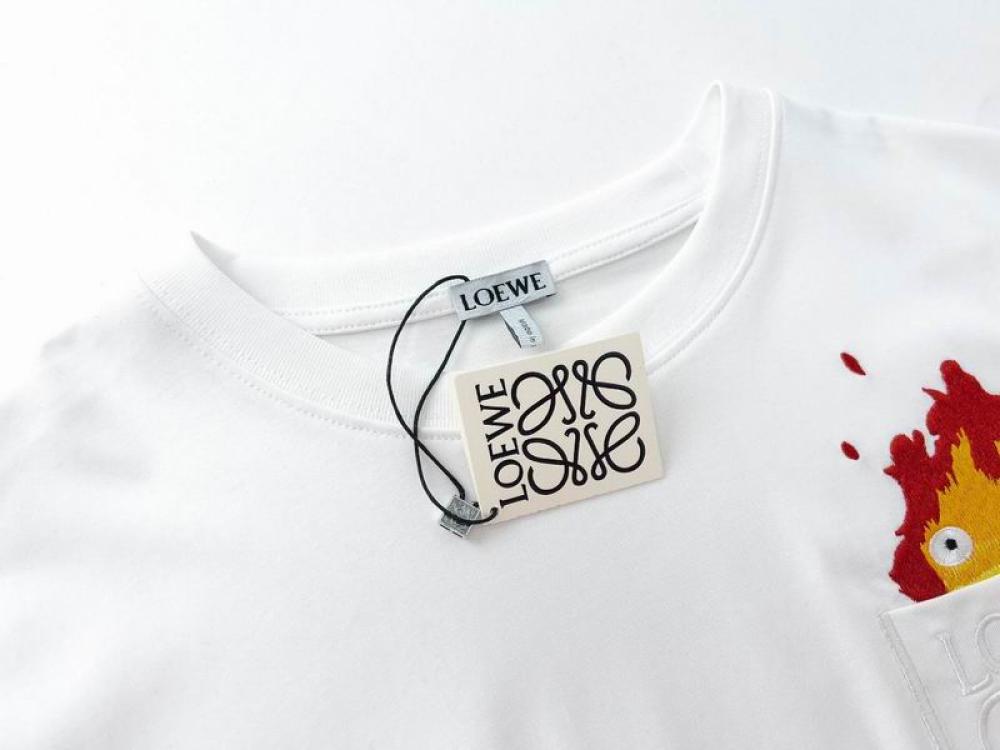 Loewe Logo Embroidered Crewneck T-Shirt Size:(M)