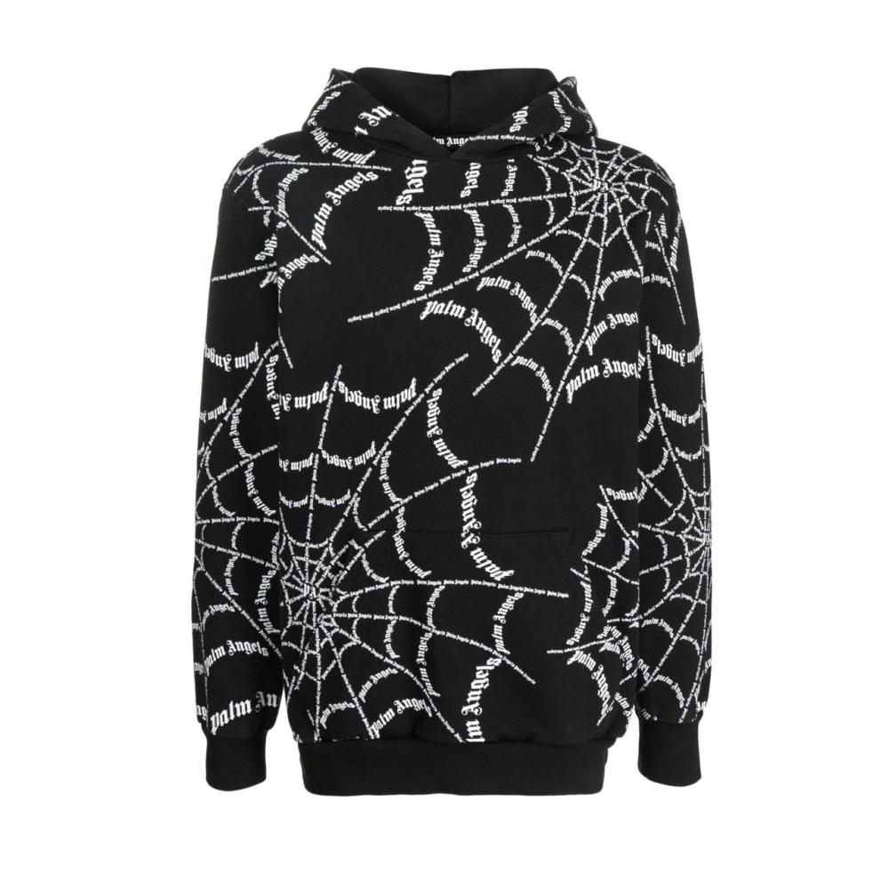 Palm Angels spider web print hoodie