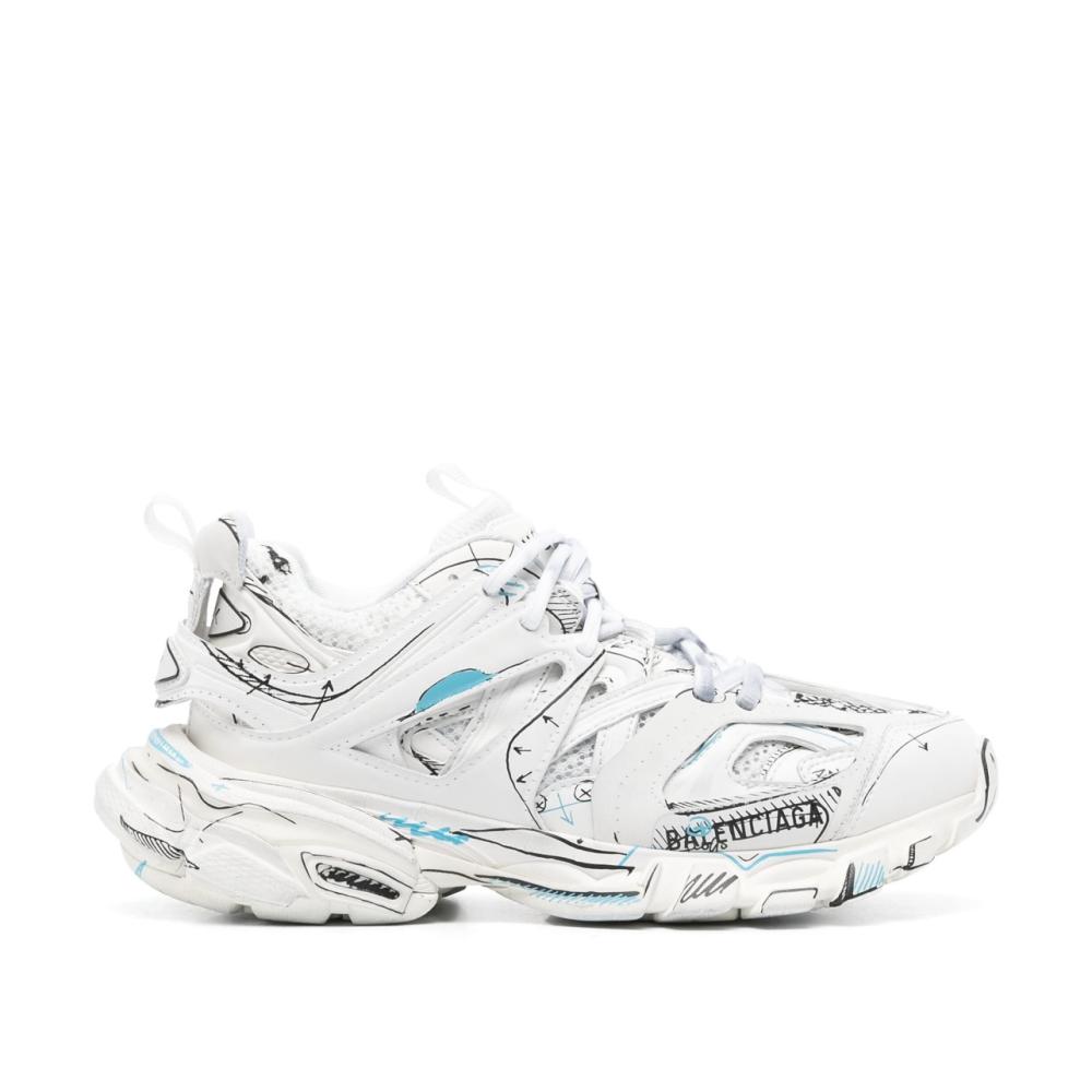 BALENCIAGA Track logo-detailed mesh and rubber sneakers