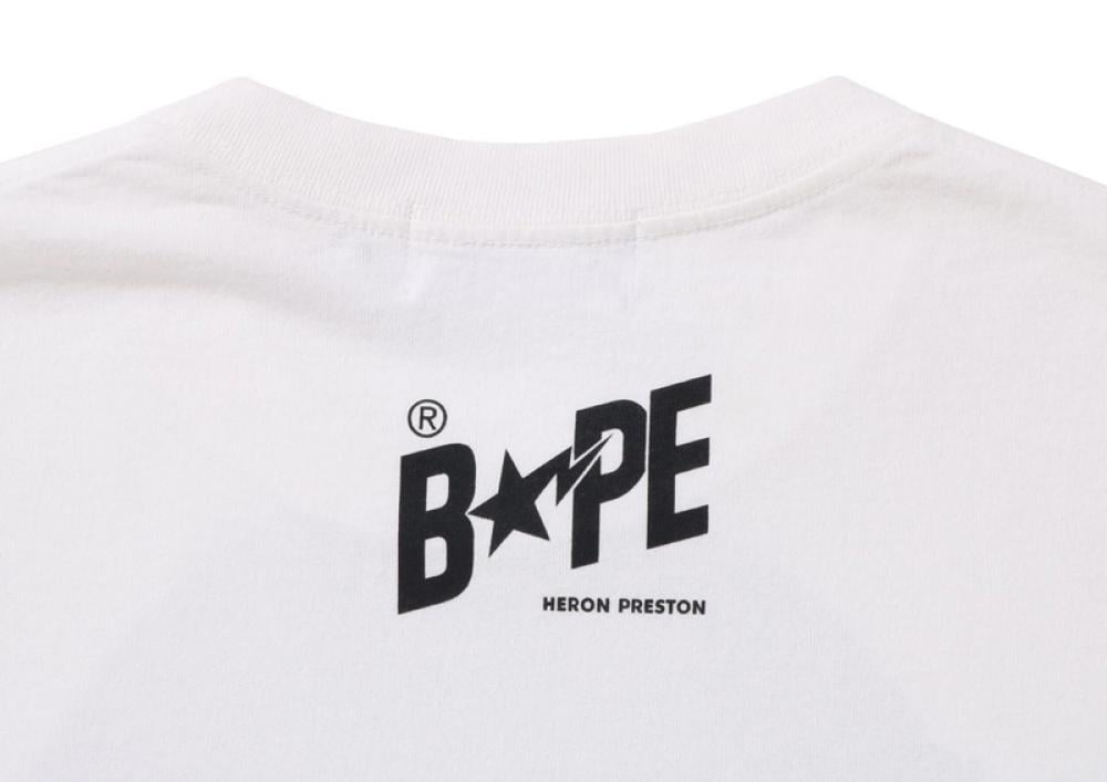 BAPE x Heron Preston Relaxed Fit White deals Tee