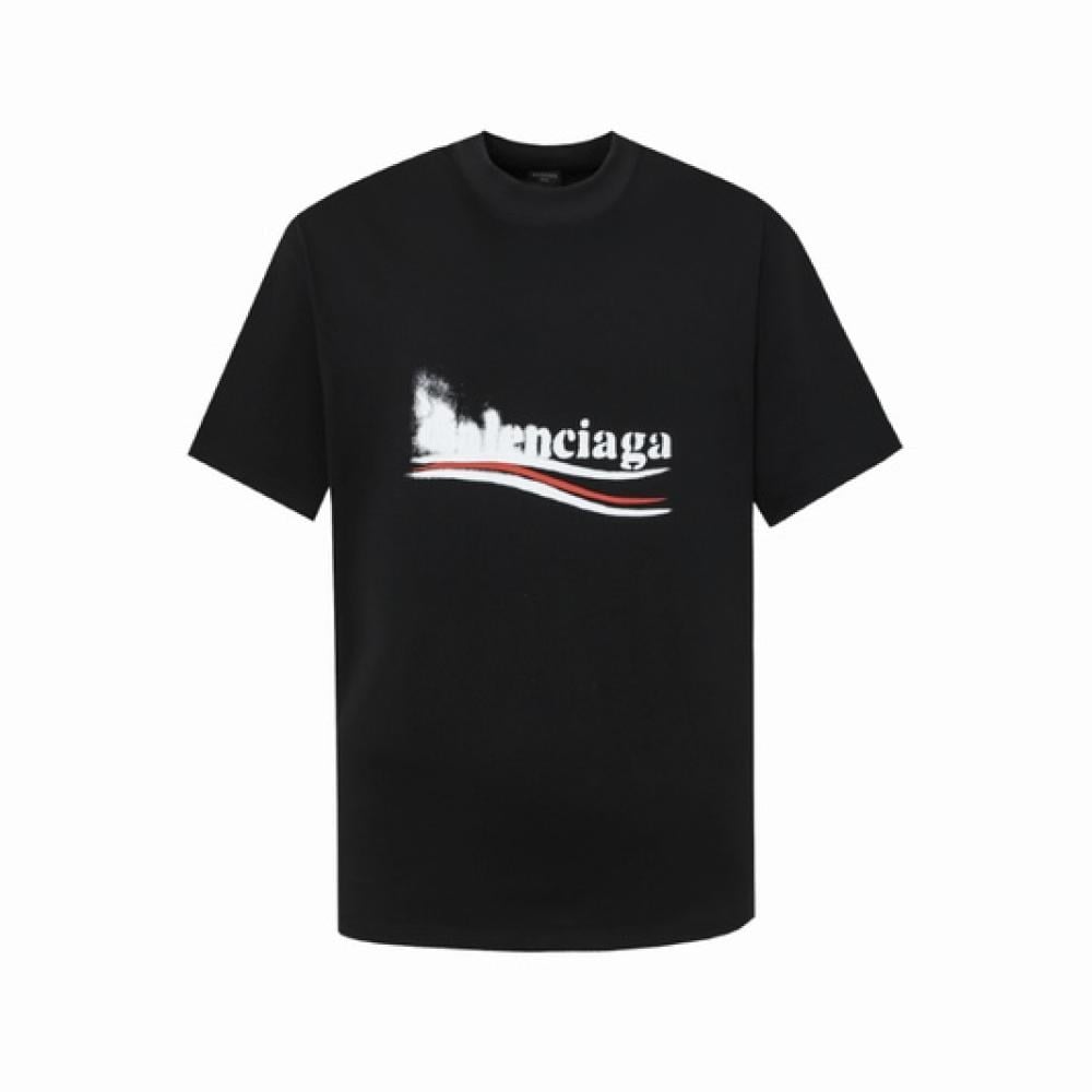 BALENCIAGA Black Political Stencil T-Shirt