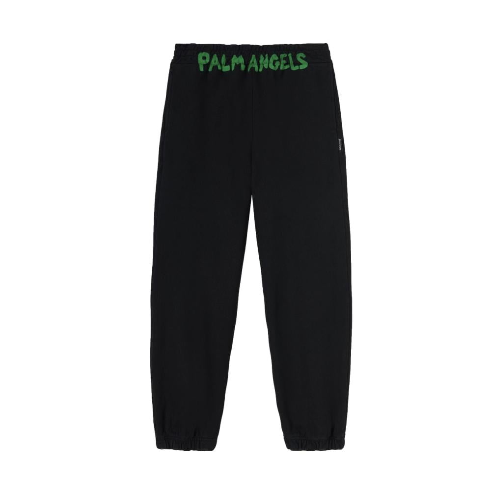 PALM ANGELS Black Printed Sweatpants