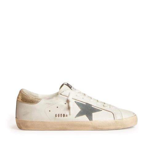 Super-Star with suede star and platinum snake-prin...