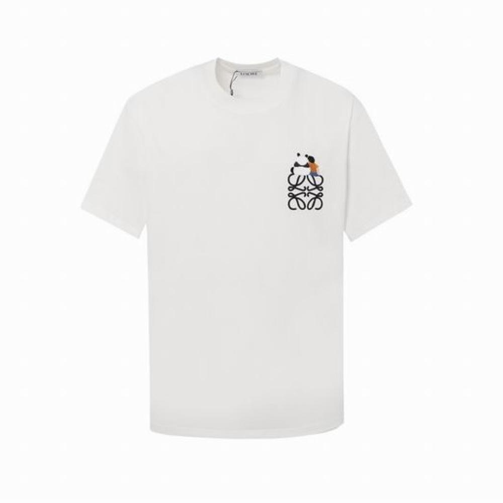 Loewe Logo Embroidered Crewneck T-Shirt