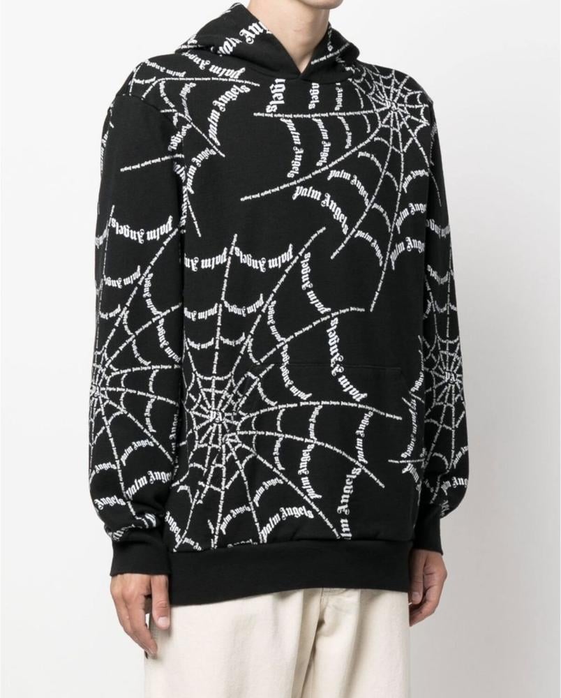 Palm Angels spider web print hoodie