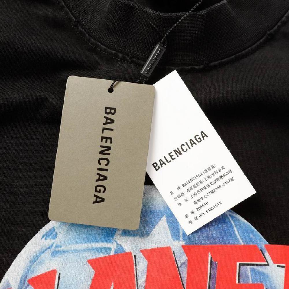 BALENCIAGA Printed cotton-jersey T-shirt