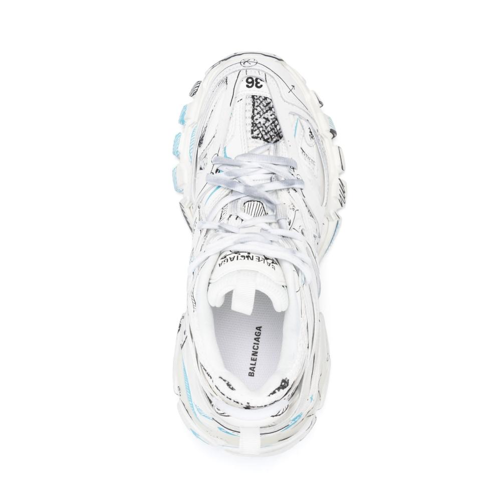 BALENCIAGA Track logo-detailed mesh and rubber sneakers