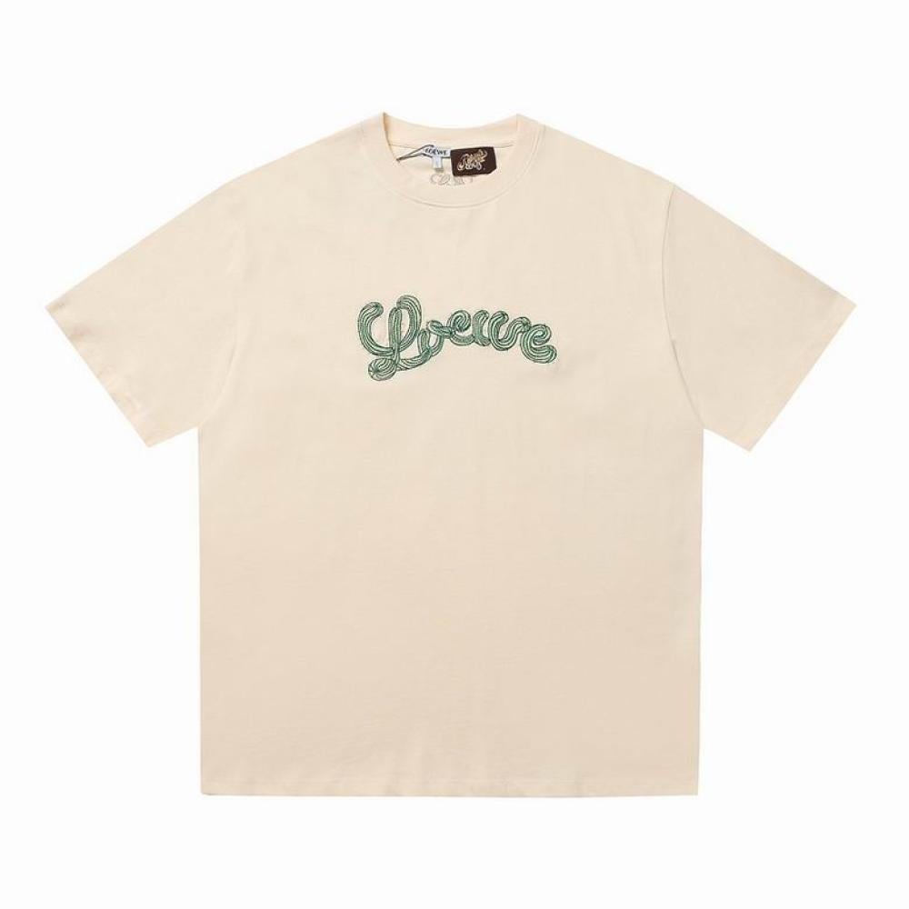 Loewe Logo Embroidered Crewneck T-Shirt