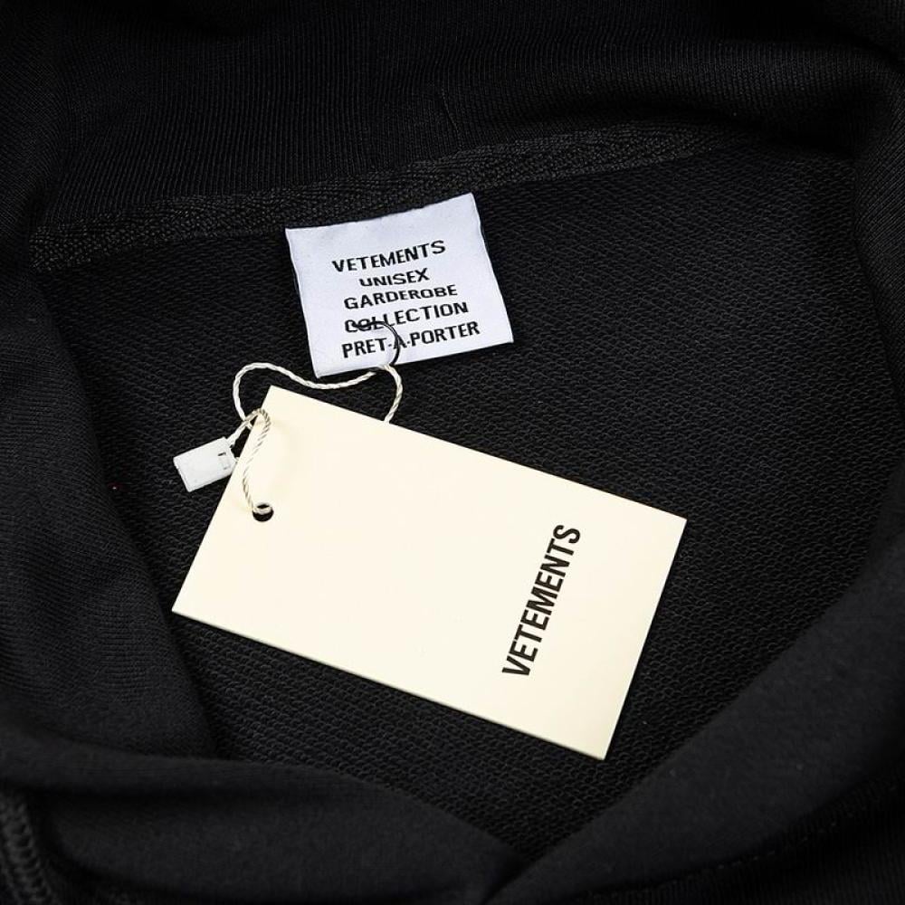 Vetements Black Skull Metal Hoodie