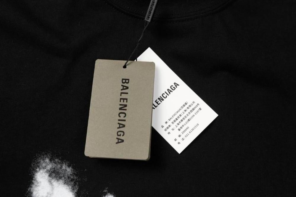 BALENCIAGA Black Political Stencil T-Shirt