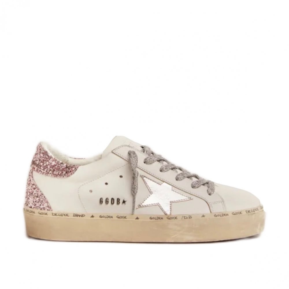 Hi Star sneakers with silver laminated leather star and quartz-pink glitter  heel tab - متجر هـبـه