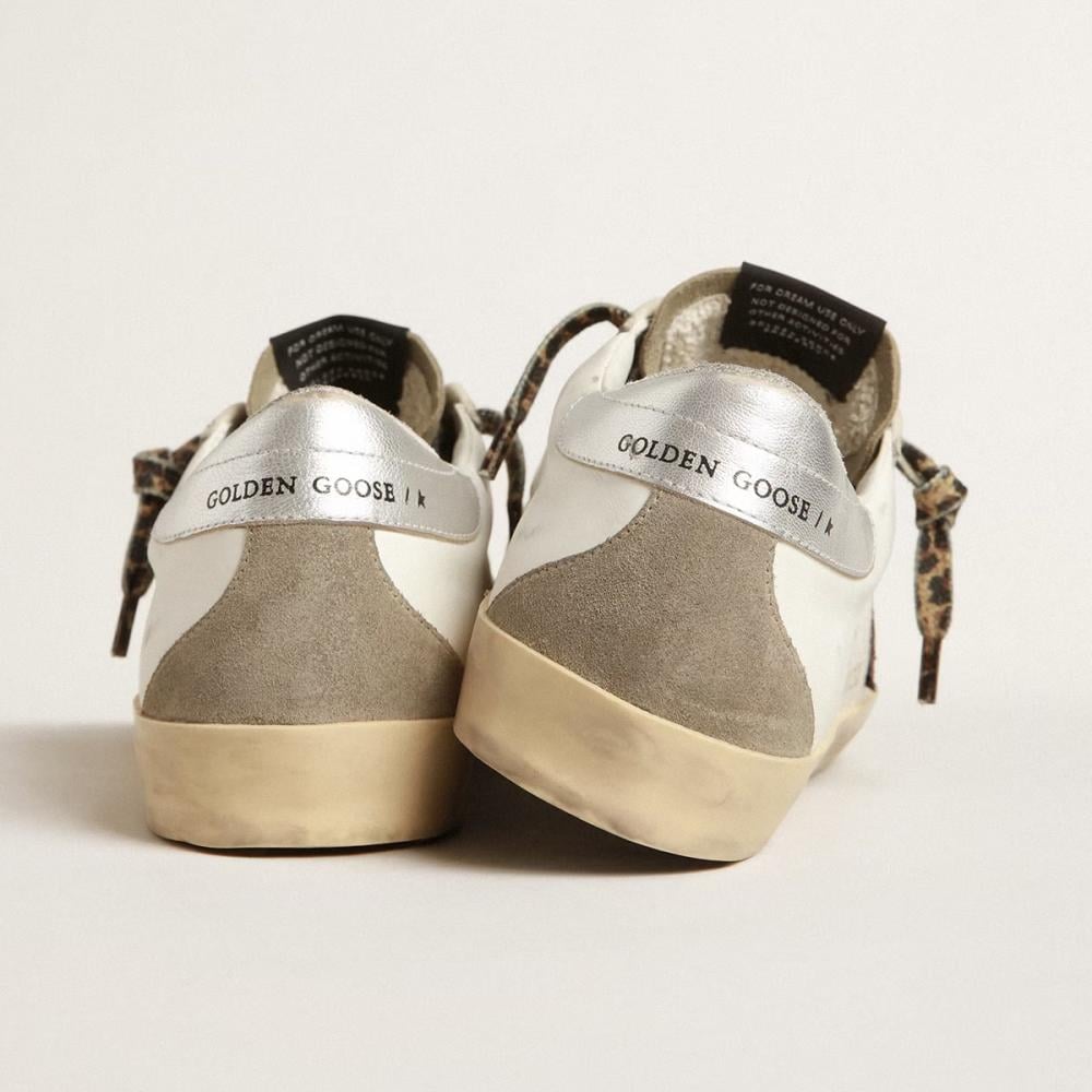 Super-Star with burgundy glitter star and silver heel tab