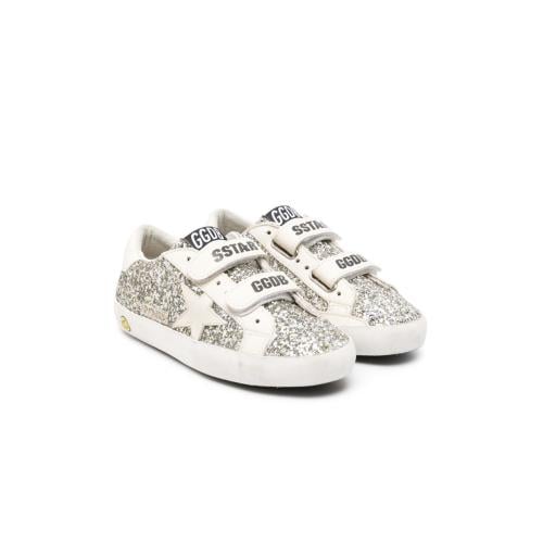 GOLDEN GOOSE Old School Signature Glitter Velcro S...