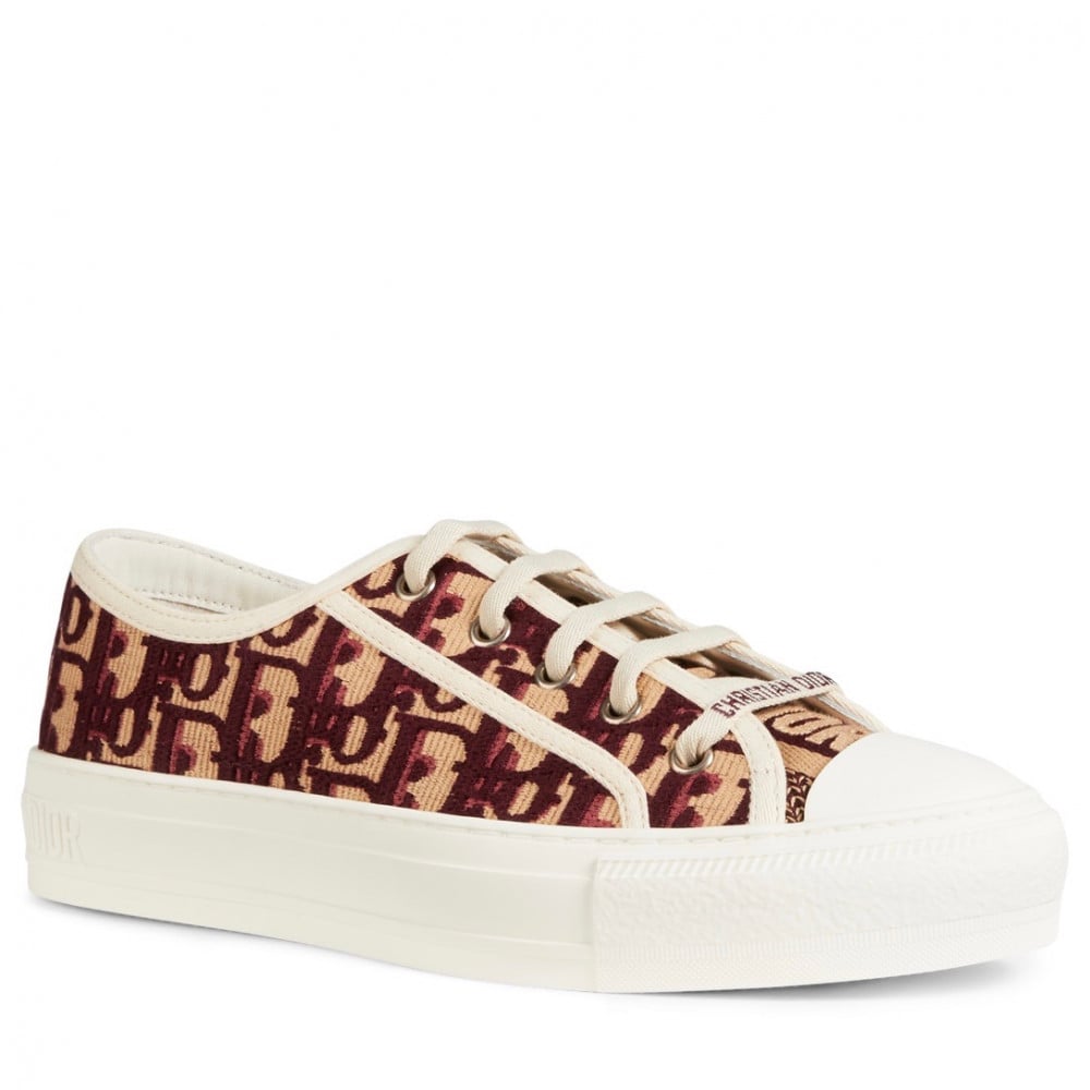 DIOR Walk'n'Dior Dior Oblique Embroidered Cotton Sneaker
