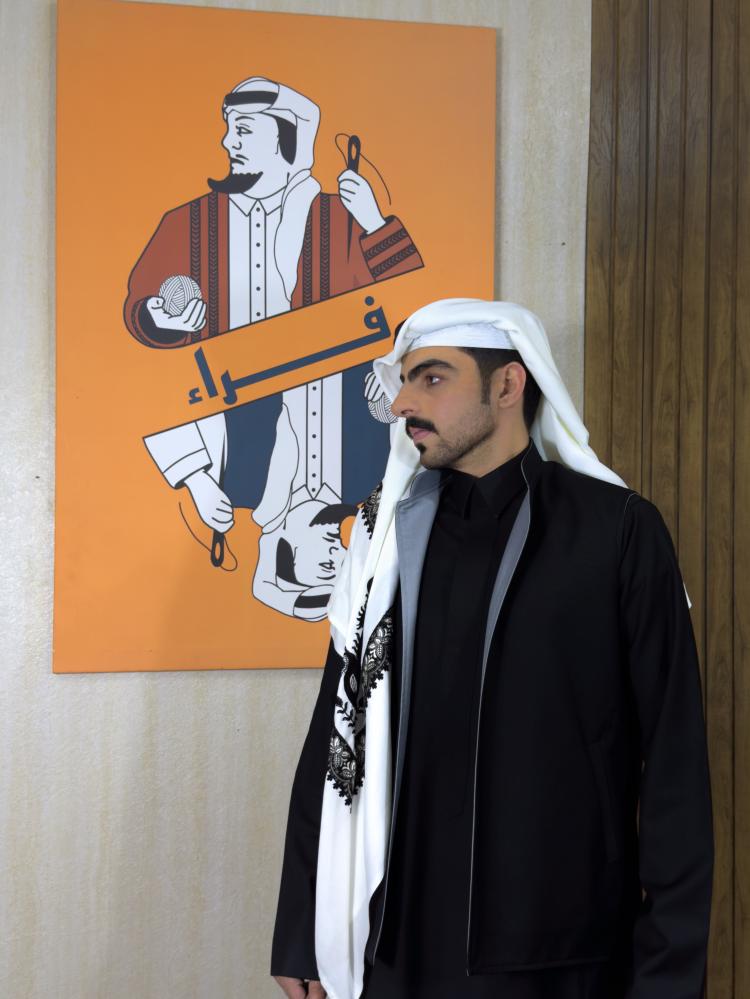 طقم فاخر سديري وقماش لون اسود