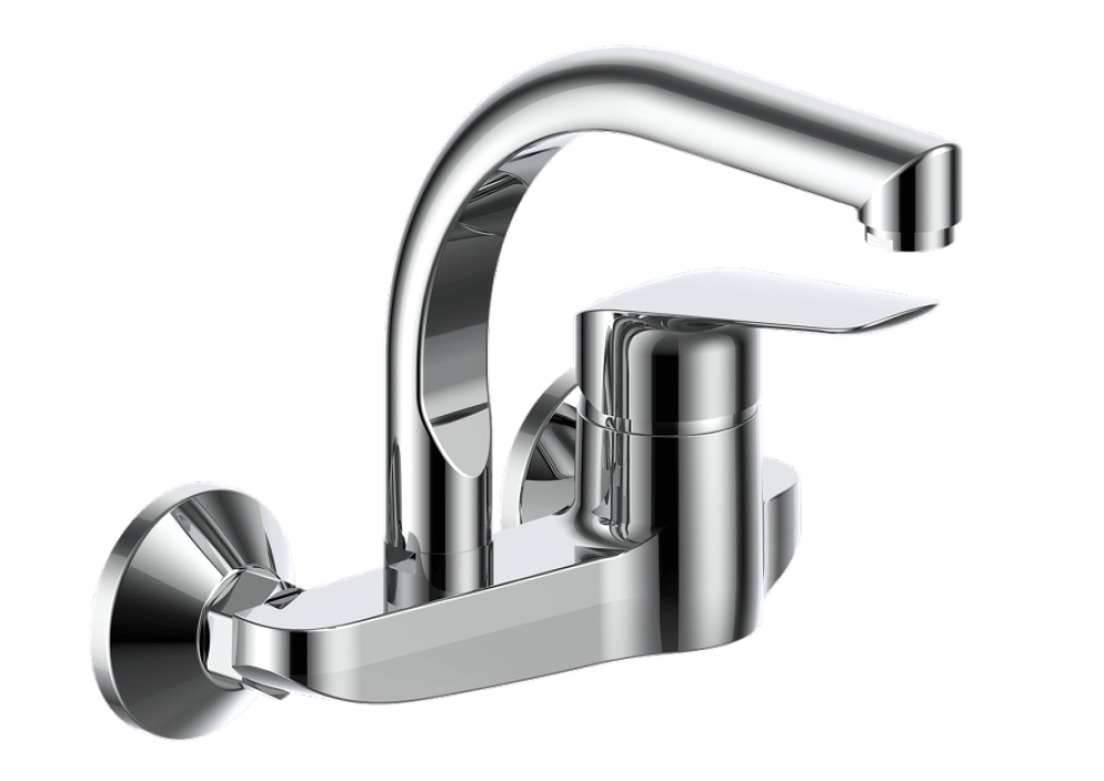 خلاط مجلى جداري مطبخ كروم مودرن ايطالي