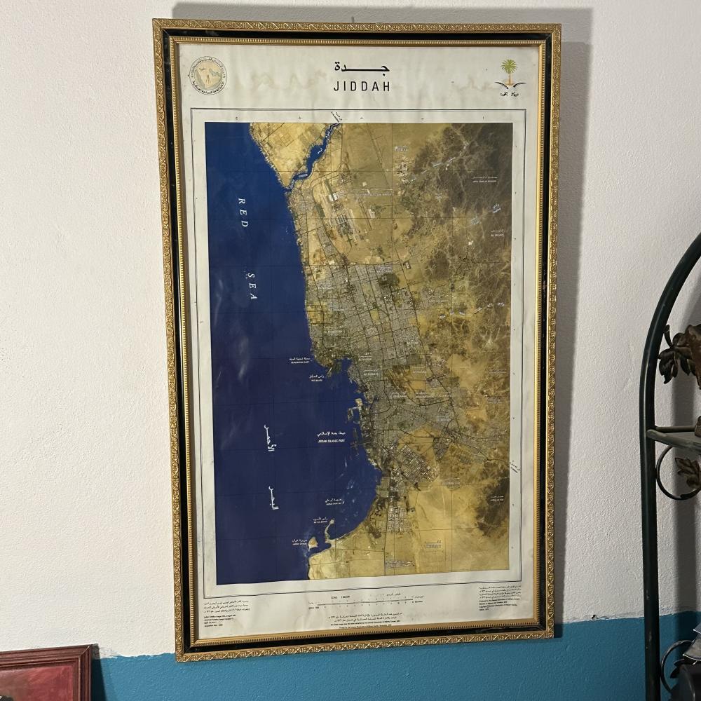 انتاج الادارة العامة للمساحة العسكرية خريطة جدة عام 1421هـ تصوير الاقمار الصناعية
