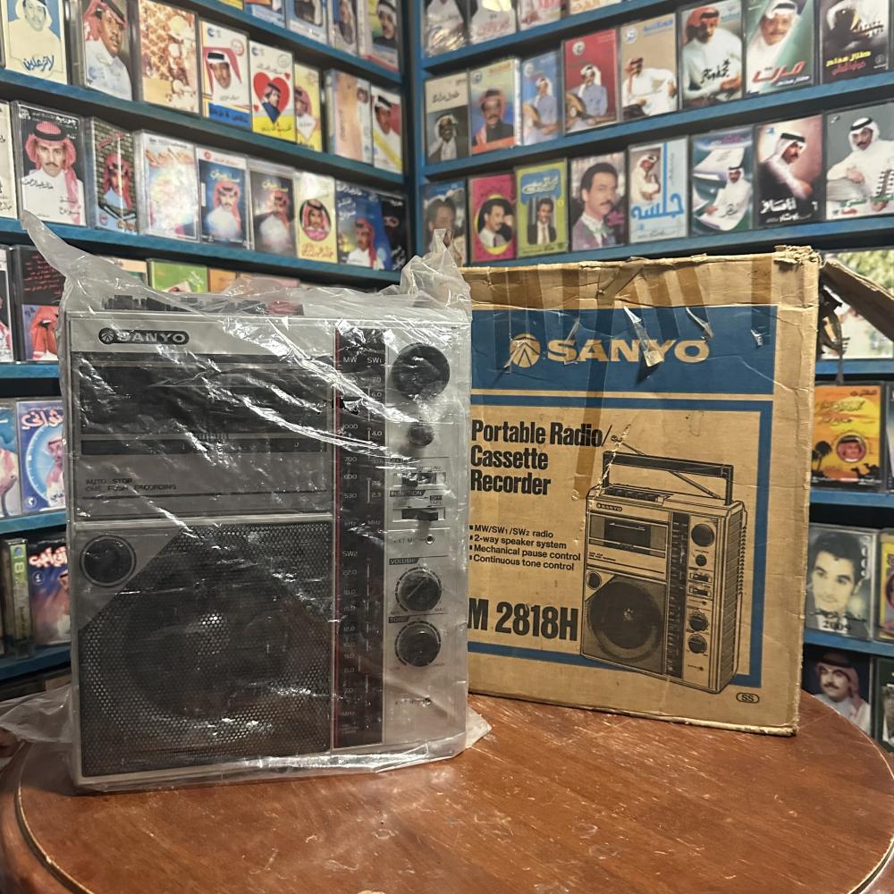 مسجل كاسيت وراديو SANYO M.2818H أصلي كلاسيكي نادر